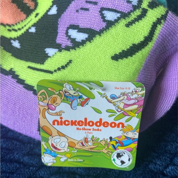 NWT Nickelodeon Rugrats Socks No-show Socks 6 pairs shoe size 4-10 - Picture 2 of 7
